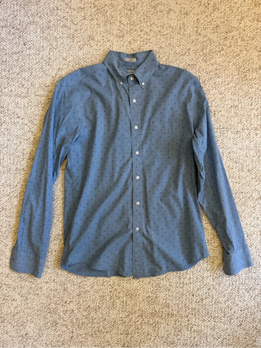 J. Crew Men's Secret Wash Long Sleeve Button Down Slim Fit Shirt - Small